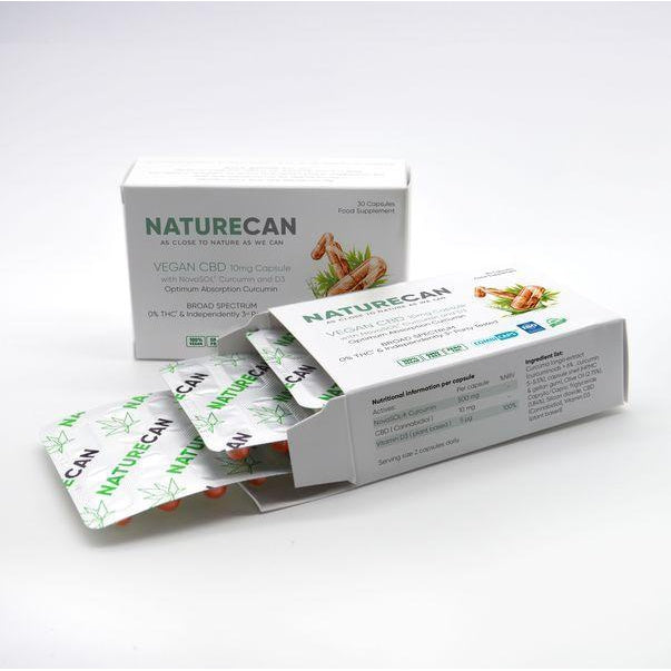 Cápsulas Veganas de CBD com Curcumina & D3 NovaSOL®
